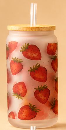 Verre givré- Fraises