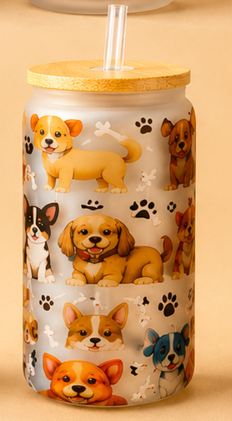 Verre givré- Chiens