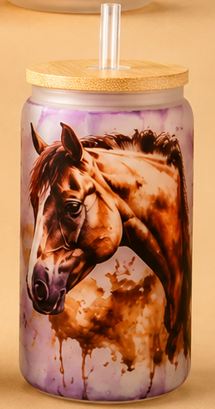 Verre givré- Chevaux
