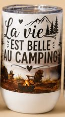 Verre à vin isothermique- La vie est belle au Camping