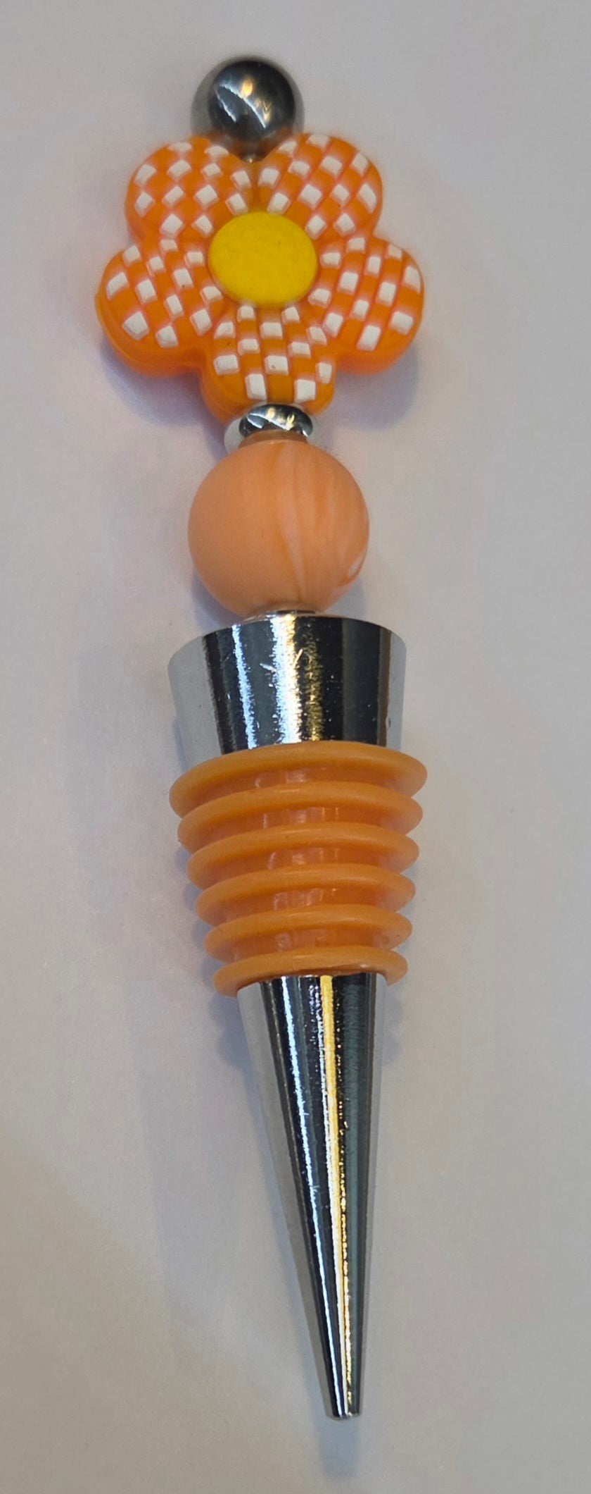 Bouchon à vin- Fleur orange