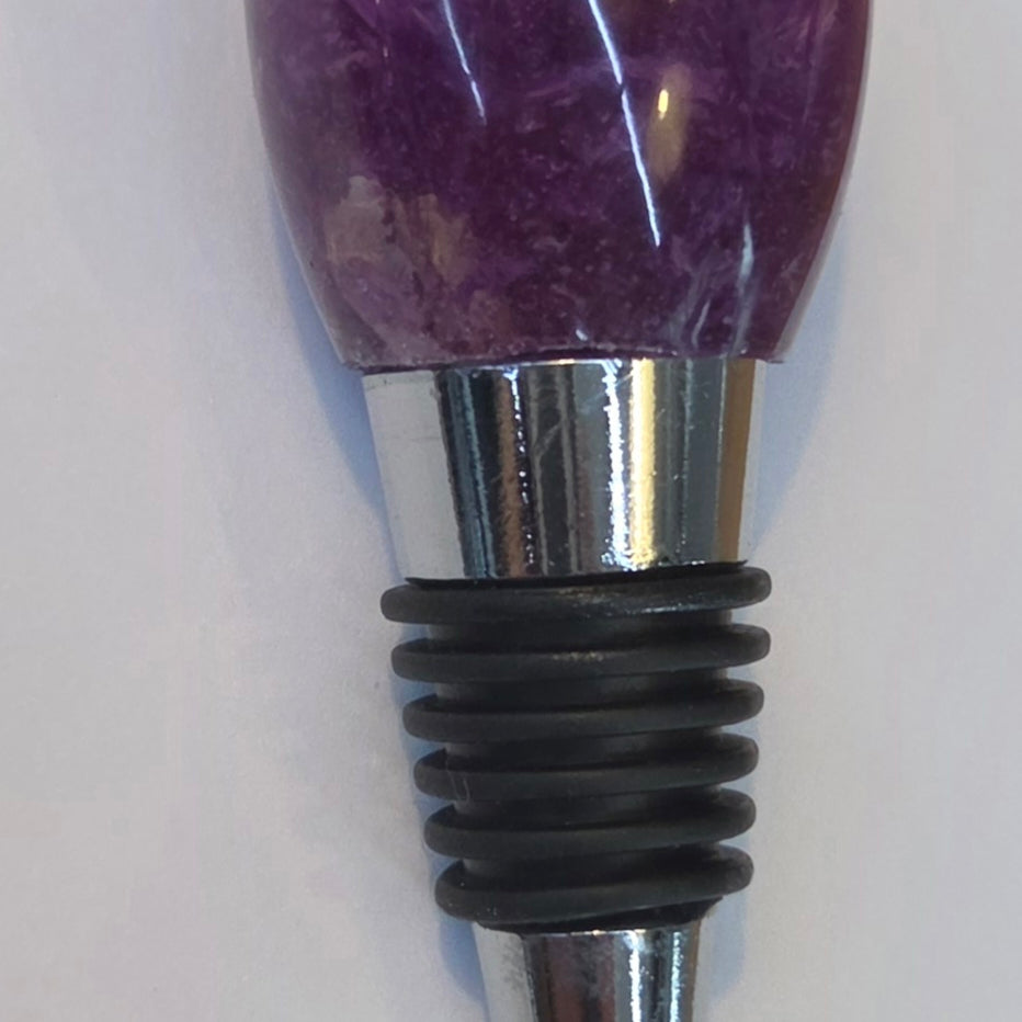 Bouchon à vin en epoxy- Mauve