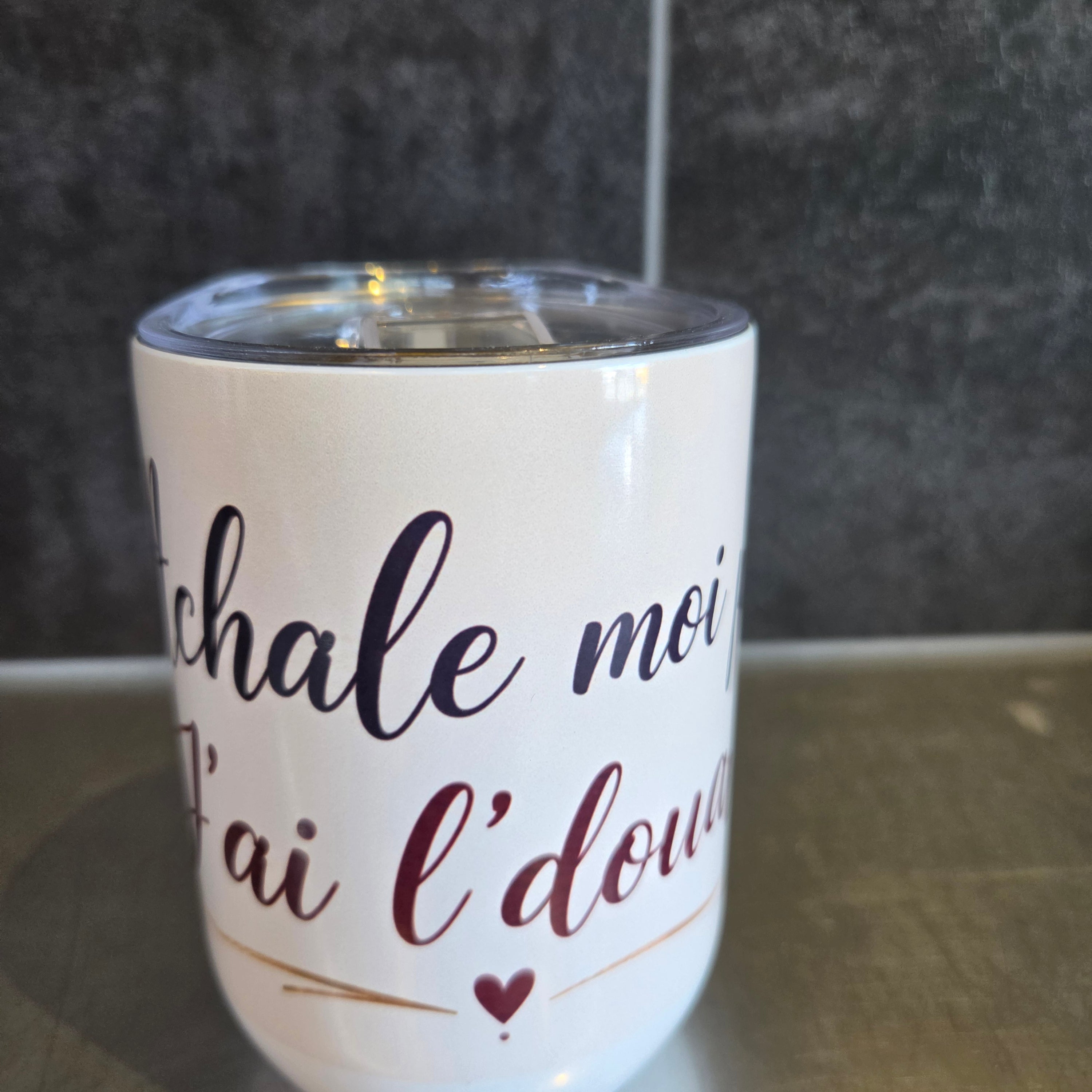 Verre à vin isothermique- Achale moi pas j'ai l'doua