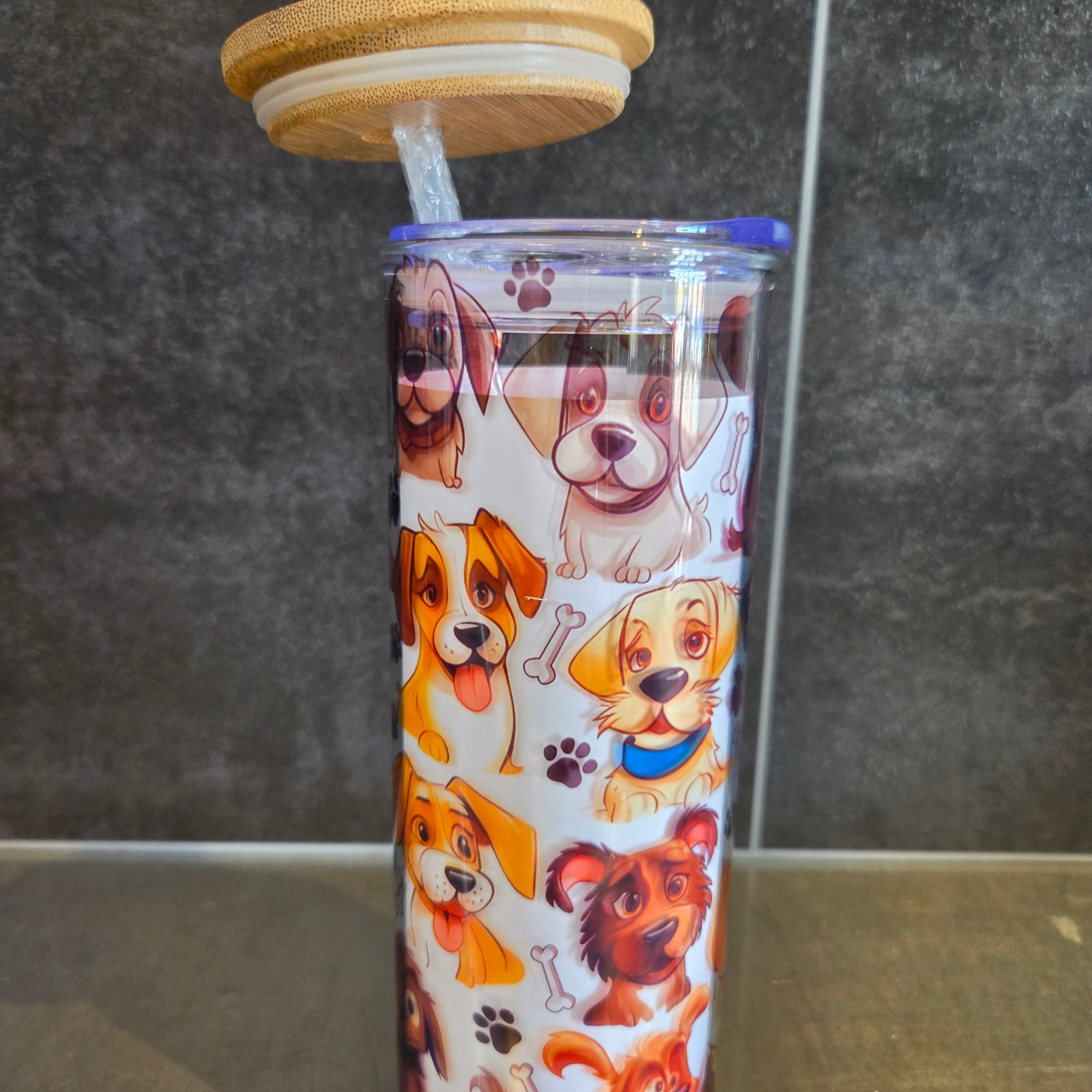 Verre en vitre- Chiens