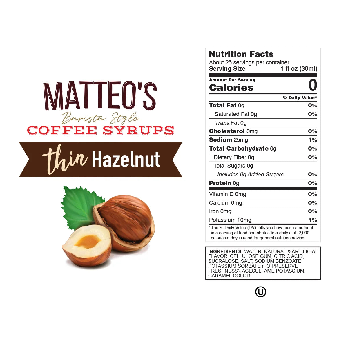 Matteo's - Sirop Café | Noisette 750 ml