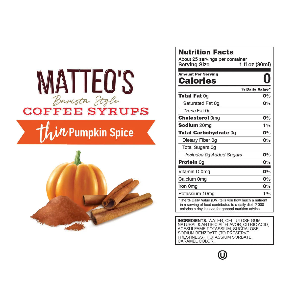 Matteo's - Sirop Café | Épicé à la Citrouille 750 ml