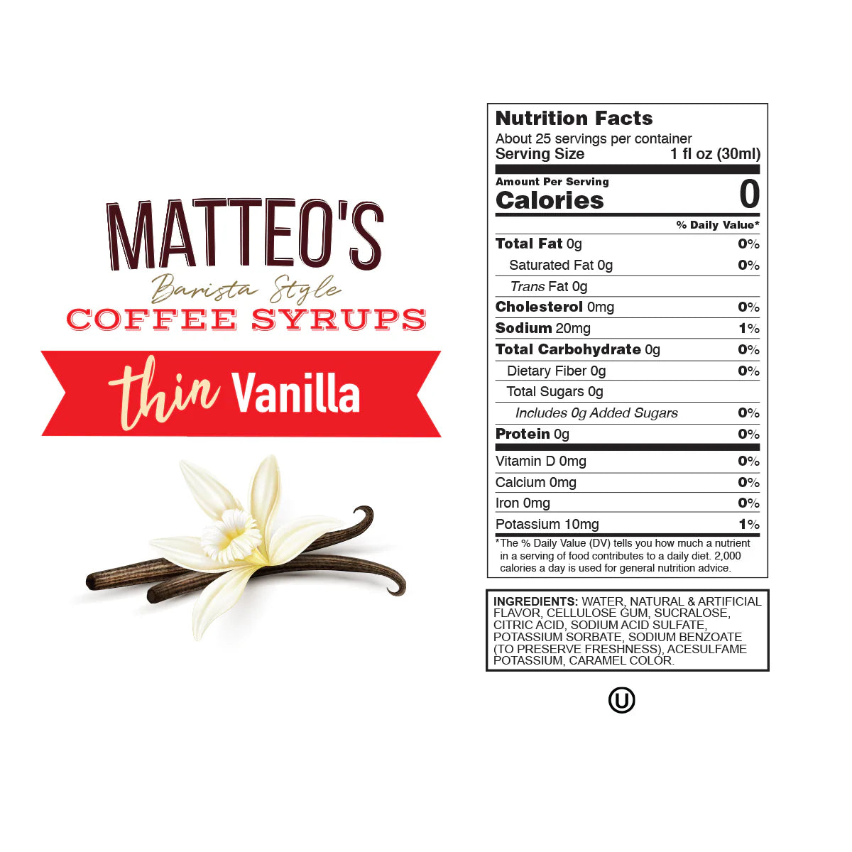 Matteo's - Sirop Café | Vanille 750 ml