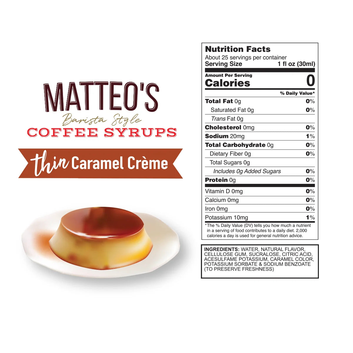 Matteo's - Sirop Café | Crème Caramel 750 ml