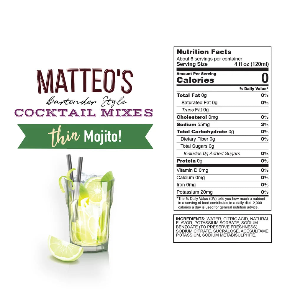Matteo's - Sirop Cocktail | Mojito 750 ml