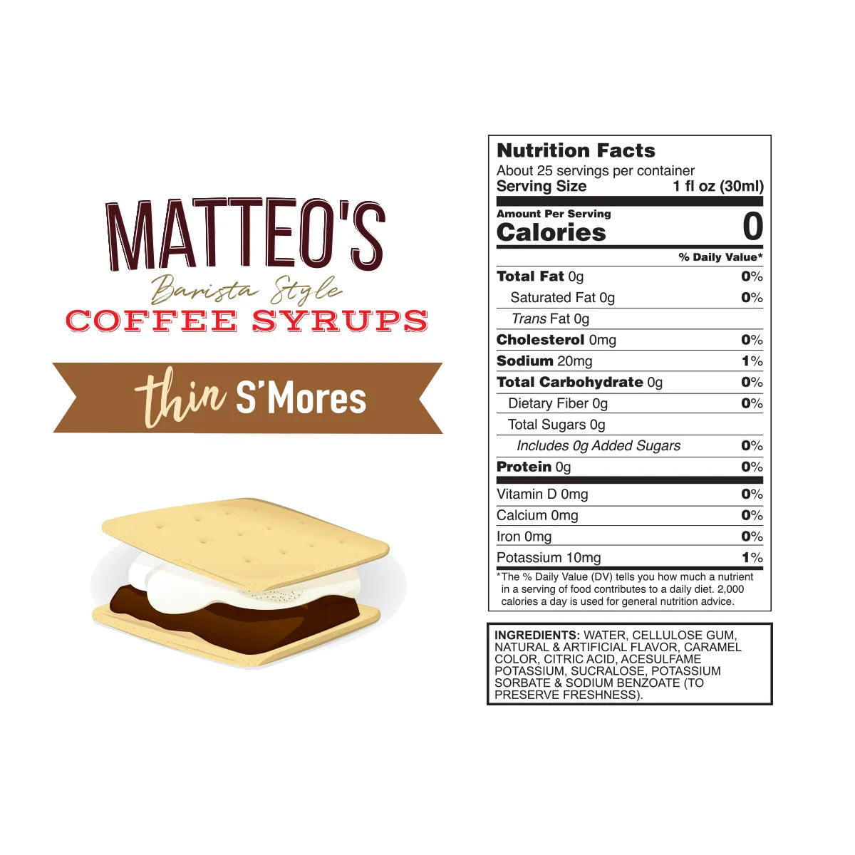 Matteo's - Sirop Café | S'Mores 750 ml