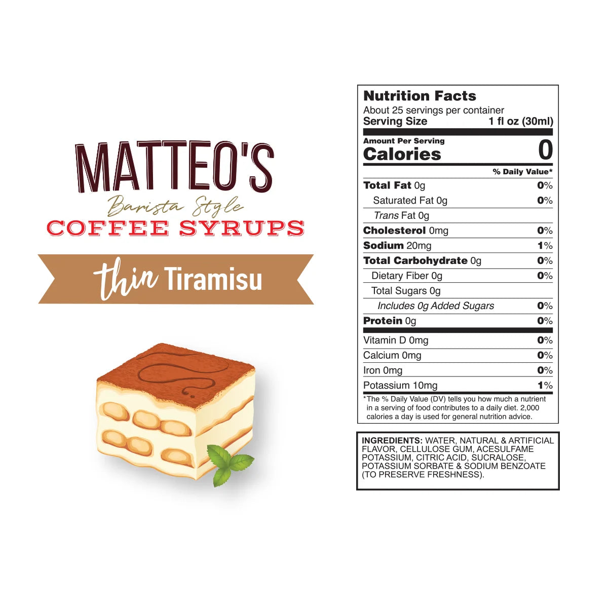 Matteo's - Sirop Café | Tiramisu 750 ml