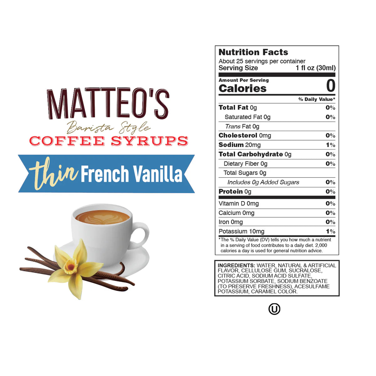 Matteo's - Sirop Cafe | Vanille Francaise 750ml