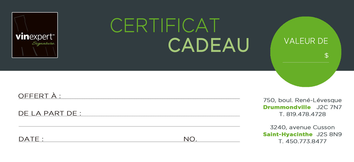 Certificat cadeau