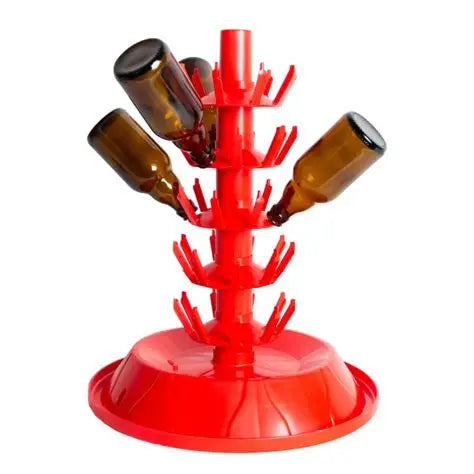 Égouttoir rotatif de 90 bouteilles (rouge)