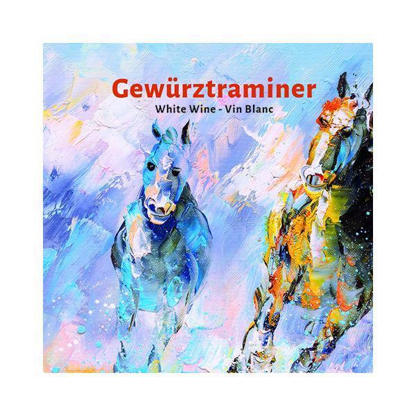 Etiquettes Gewurztraminer chevaux (pqt 30)