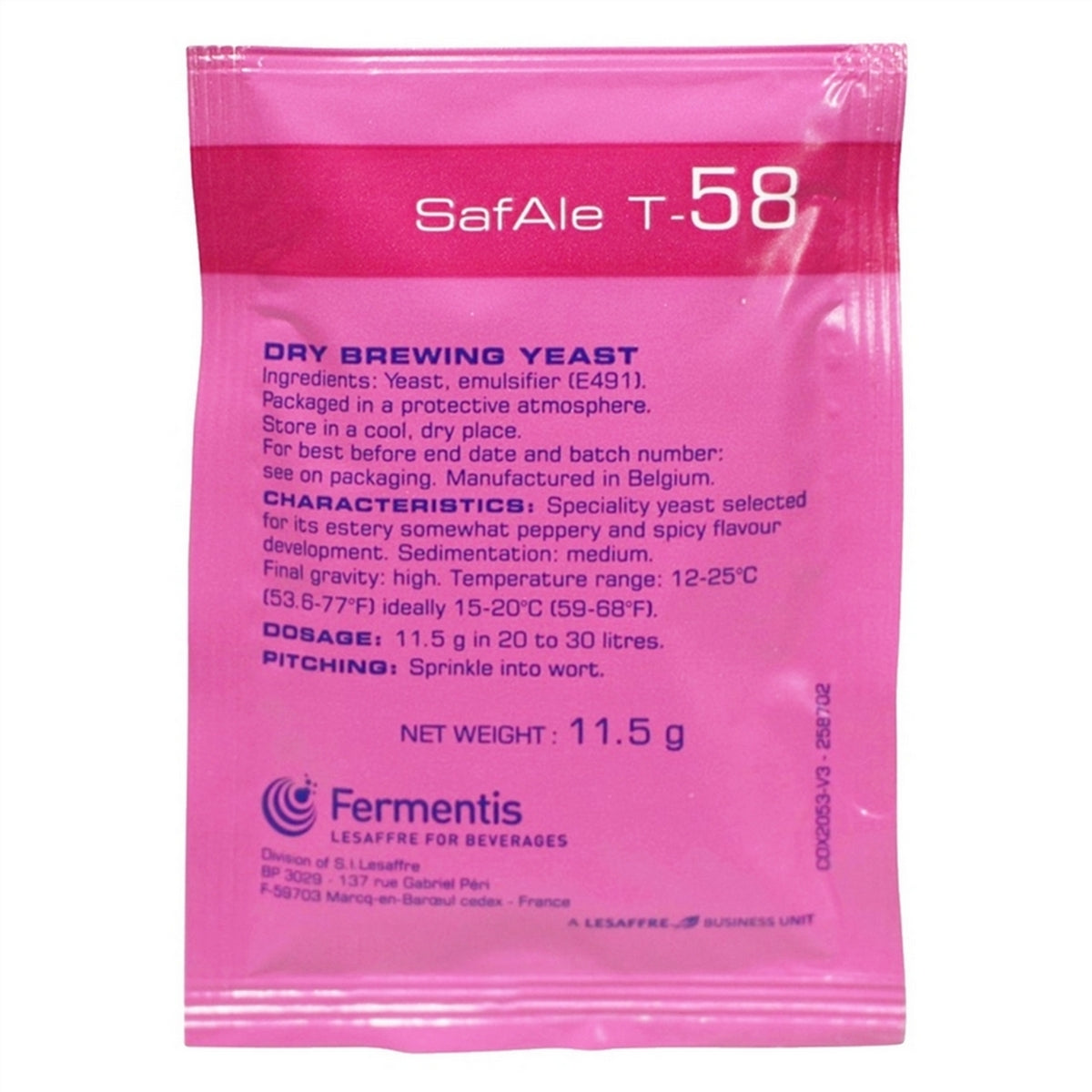 Levure Safale T-58 11.5 g