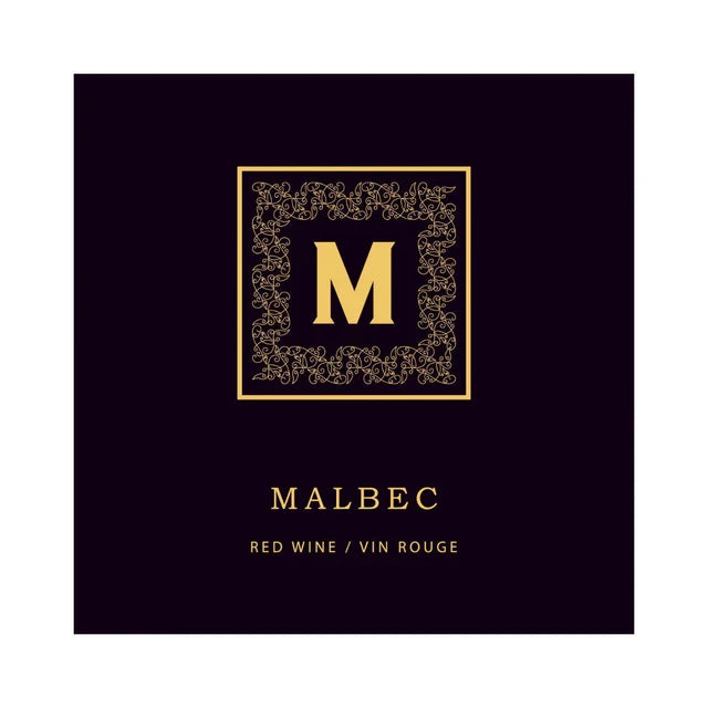 Etiquettes MALBEC jaune(pqt 30)
