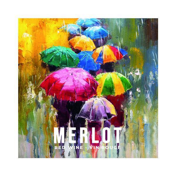 Etiquettes MERLOT parapluie (pqt 30)