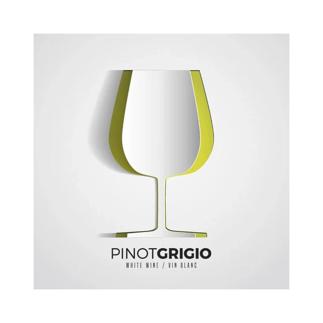 Etiquettes Pinot Grigio coupe verte (pqt 30)