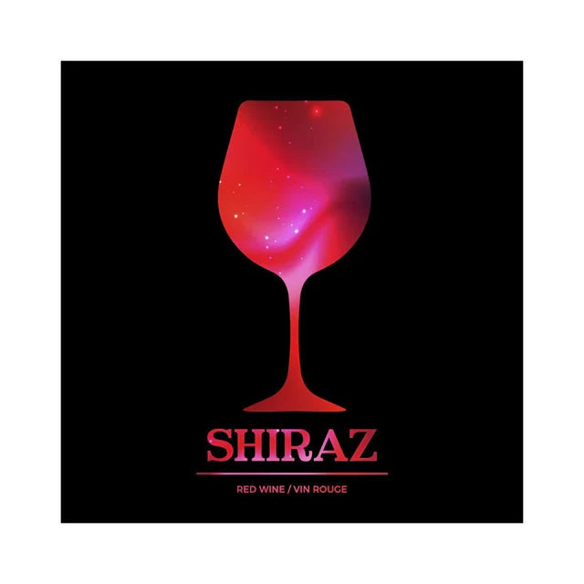 Etiquettes SHIRAZ coupe rose (pqt 30)