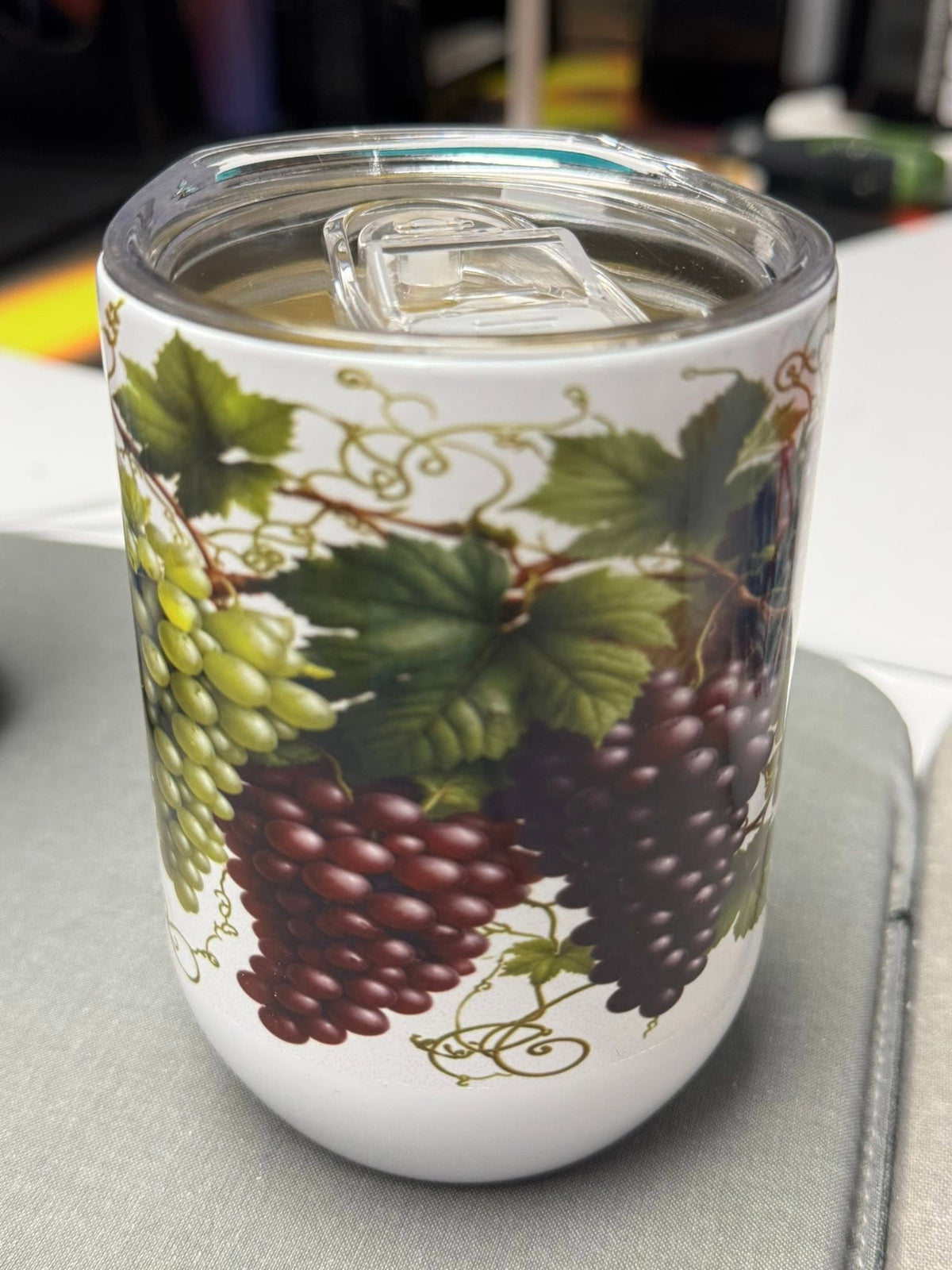 Verre à vin isothermique- Grappes de raisins